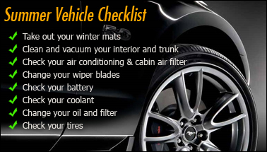 Summer vehicle checklist